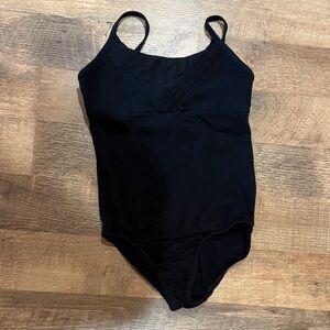 Black Sleeveless Dance Leotard-size L